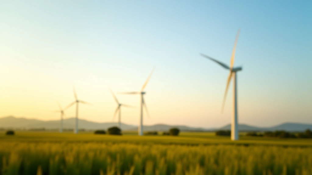 Modern wind turbines installed in rural Malaysian landscape with clear sky backdrop