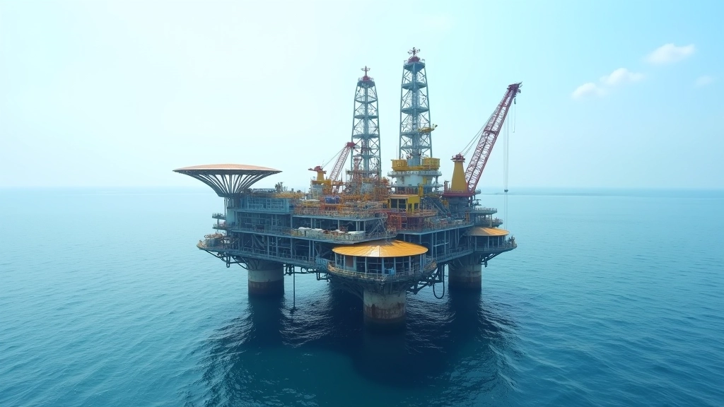 Oil and gas production platform in Malaysian waters